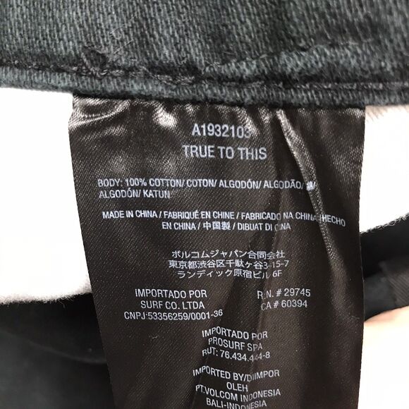 VOLCOM Jean Men 36x28 (32 tag) Billow Plus Loose Taper Black Skate Street - Picture 14 of 15